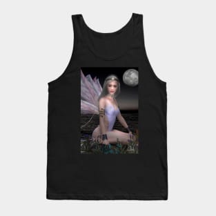 Fairy in moonlight by the sea Tank Top